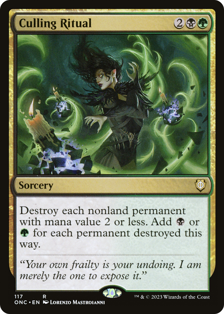 Culling Ritual [Phyrexia: All Will Be One Commander] | Jomio and Rueliete's Cards and Comics