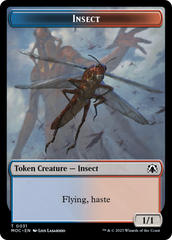 Soldier // Insect Double-Sided Token [March of the Machine Commander Tokens] | Jomio and Rueliete's Cards and Comics