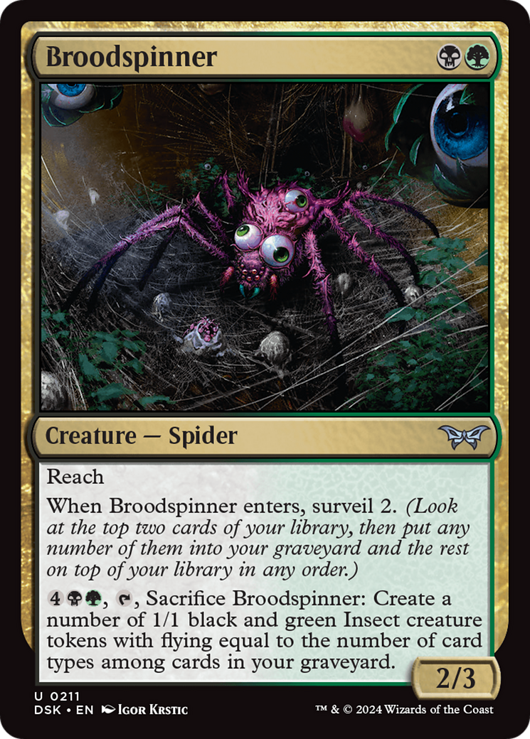 Broodspinner [Duskmourn: House of Horror] | Jomio and Rueliete's Cards and Comics