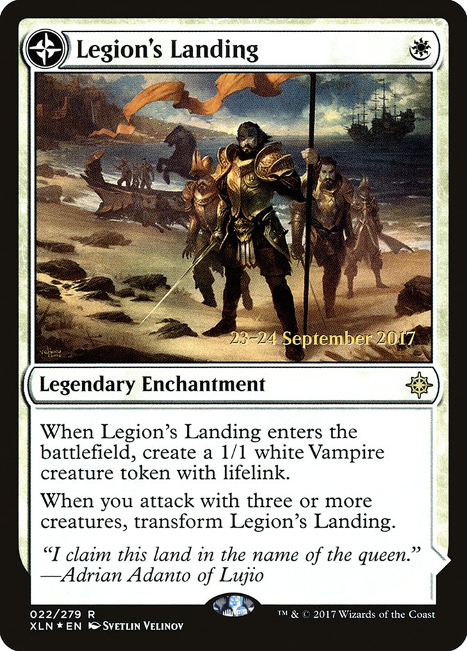 Legion's Landing // Adanto, the First Fort [Ixalan Prerelease Promos] | Jomio and Rueliete's Cards and Comics