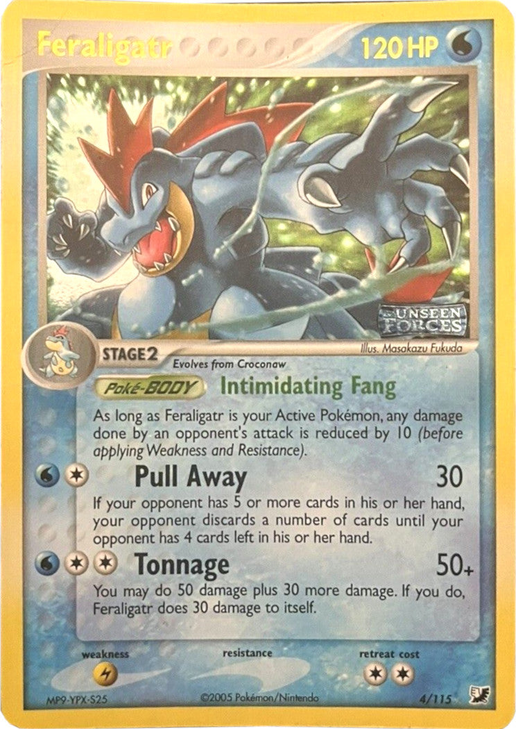 Feraligatr (4/115) (Stamped) [EX: Unseen Forces] | Jomio and Rueliete's Cards and Comics
