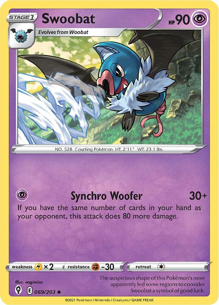 Swoobat (069/203) [Sword & Shield: Evolving Skies] | Jomio and Rueliete's Cards and Comics