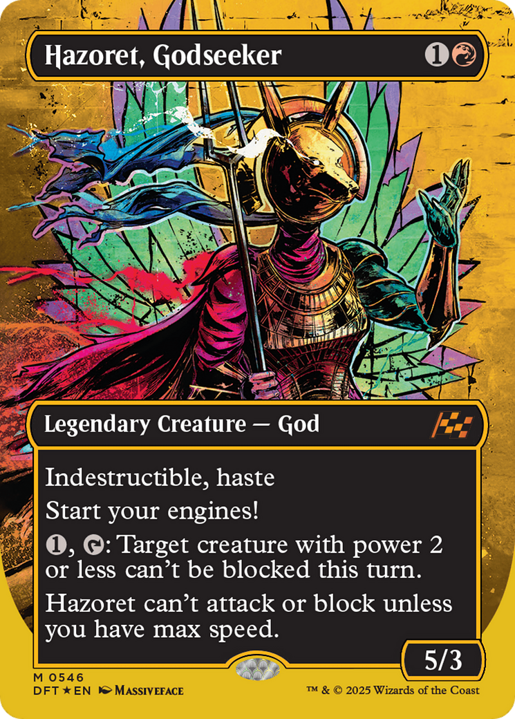 Hazoret, Godseeker (Borderless) (First-Place Foil) [Aetherdrift] | Jomio and Rueliete's Cards and Comics