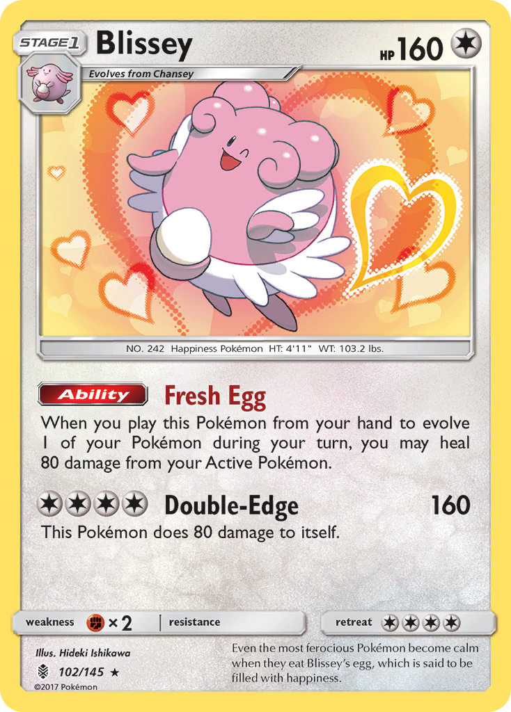 Blissey (102/145) [Sun & Moon: Guardians Rising] | Jomio and Rueliete's Cards and Comics