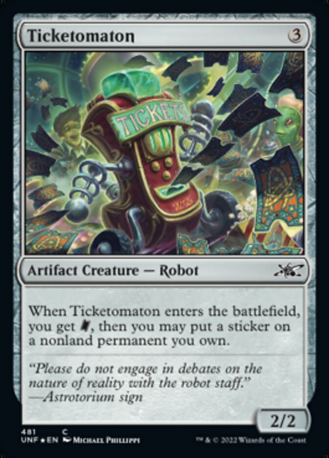 Ticketomaton (Galaxy Foil) [Unfinity] | Jomio and Rueliete's Cards and Comics