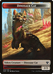 Bird // Dinosaur Cat Double-Sided Token [Commander 2020 Tokens] | Jomio and Rueliete's Cards and Comics