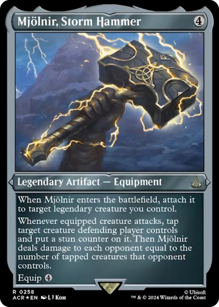Mjolnir, Storm Hammer (Foil Etched) [Assassin's Creed] | Jomio and Rueliete's Cards and Comics
