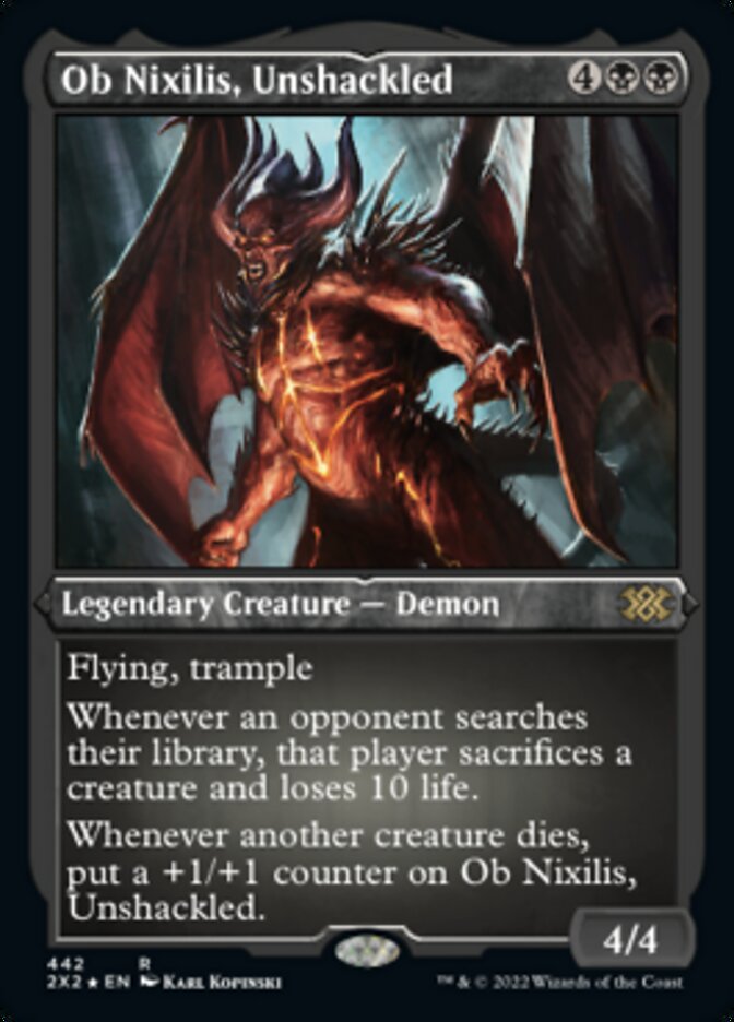 Ob Nixilis, Unshackled (Foil Etched) [Double Masters 2022] | Jomio and Rueliete's Cards and Comics