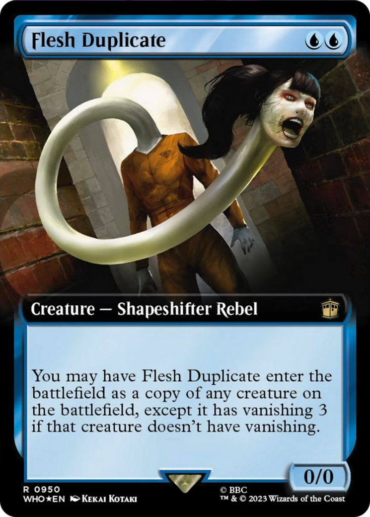 Flesh Duplicate (Extended Art) (Surge Foil) [Doctor Who] | Jomio and Rueliete's Cards and Comics