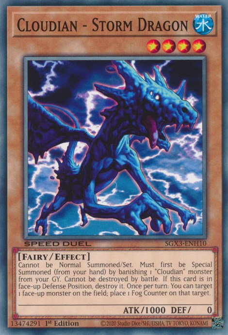 Cloudian - Storm Dragon [SGX3-ENH10] Common | Jomio and Rueliete's Cards and Comics