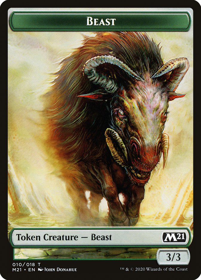 Beast Token [Core Set 2021 Tokens] | Jomio and Rueliete's Cards and Comics