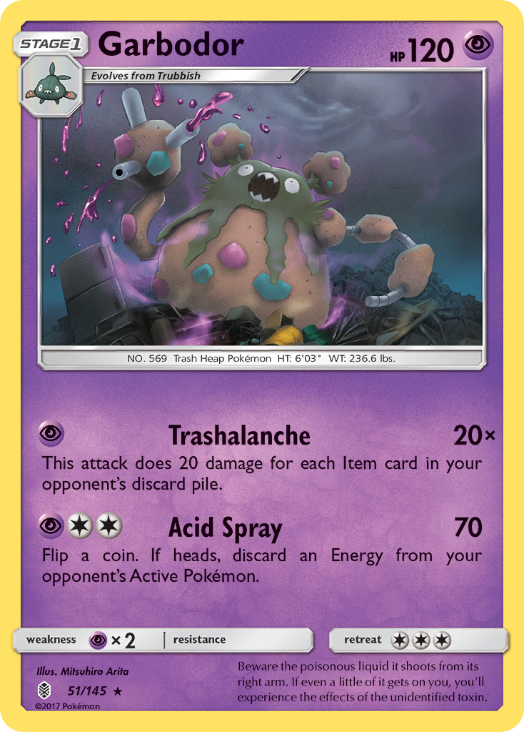 Garbodor (51/145) [Sun & Moon: Guardians Rising] | Jomio and Rueliete's Cards and Comics