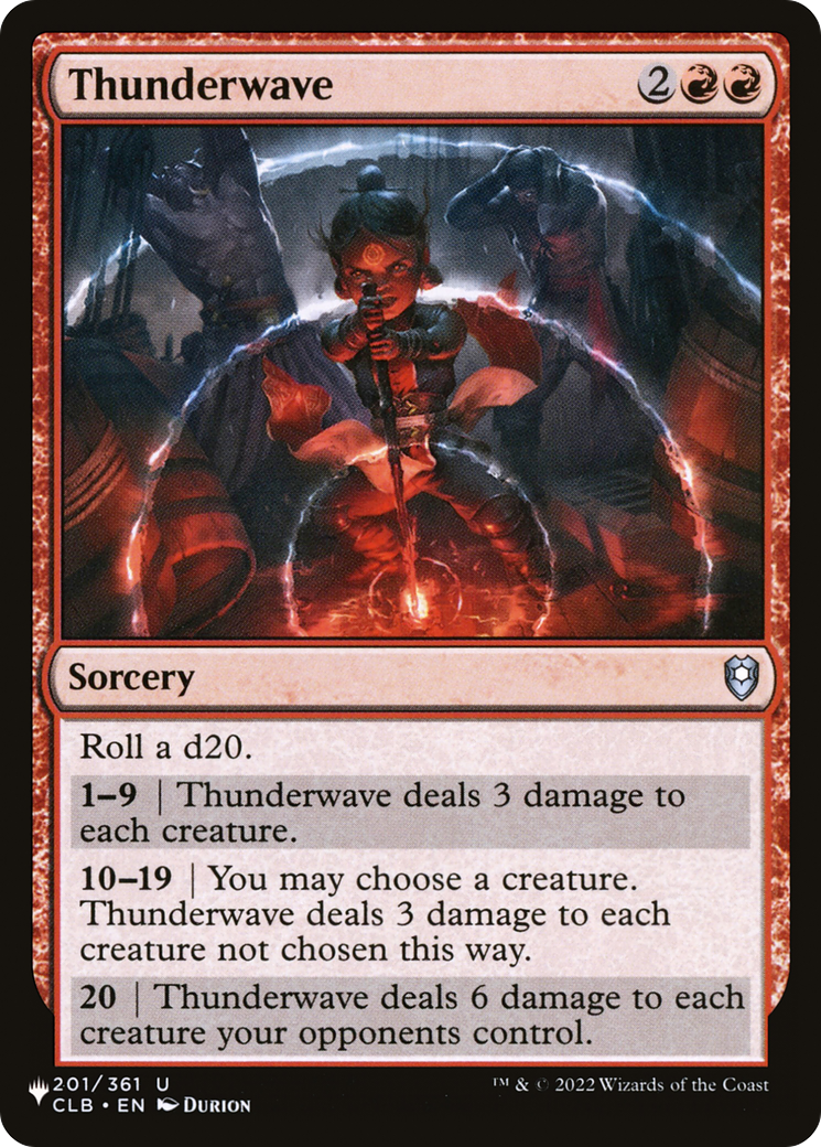 Thunderwave [The List] | Jomio and Rueliete's Cards and Comics