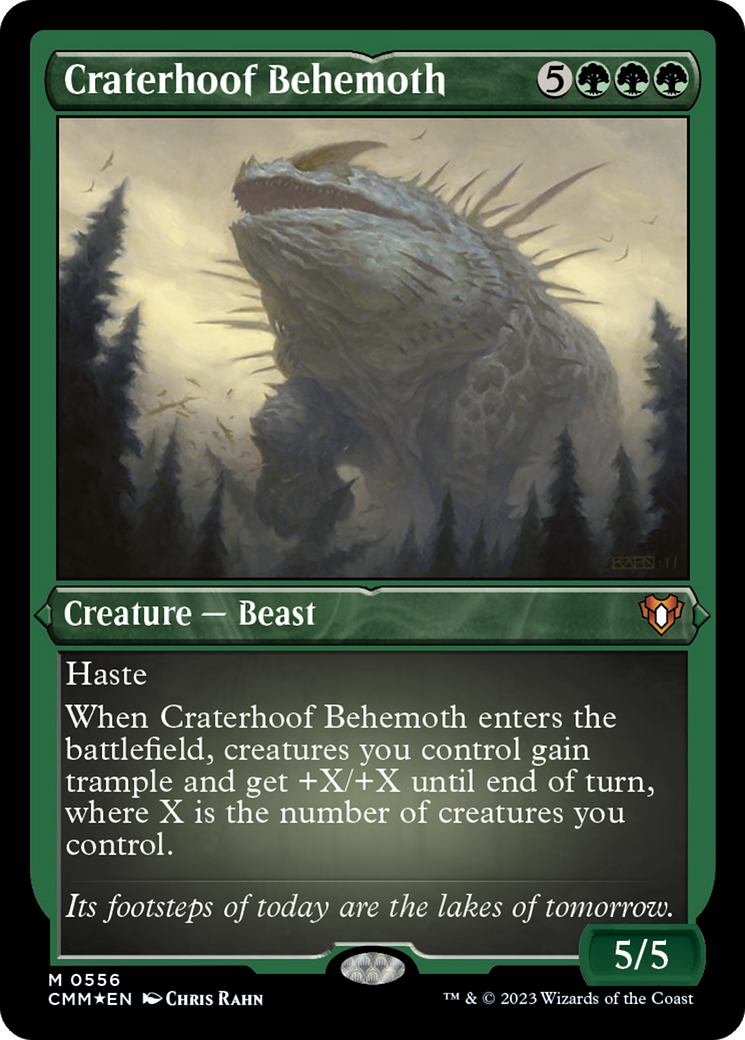Craterhoof Behemoth (Foil Etched) [Commander Masters] | Jomio and Rueliete's Cards and Comics