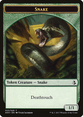 Aven Initiate // Snake Double-Sided Token [Amonkhet Tokens] | Jomio and Rueliete's Cards and Comics