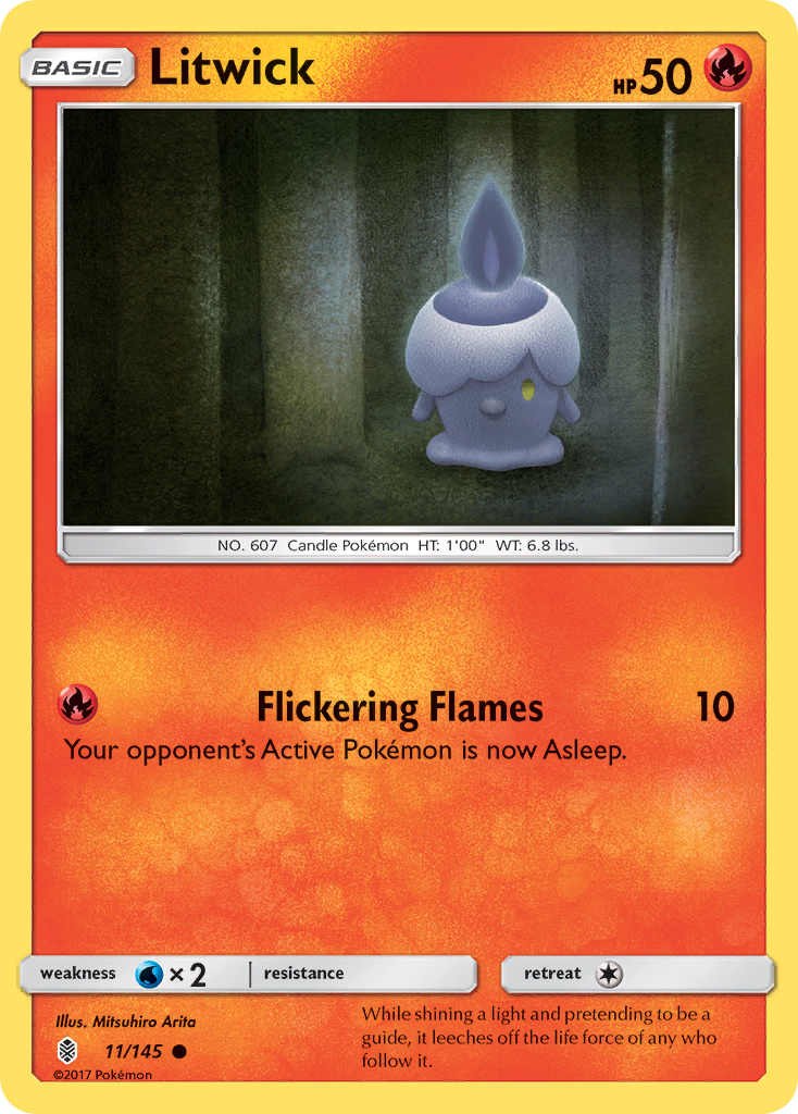 Litwick (11/145) [Sun & Moon: Guardians Rising] | Jomio and Rueliete's Cards and Comics