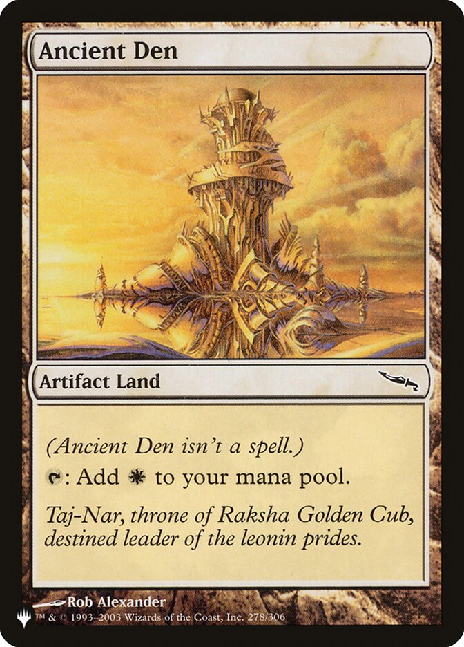Ancient Den [The List] | Jomio and Rueliete's Cards and Comics