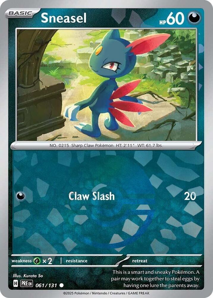 Sneasel (061/131) (Poke Ball Pattern) [Scarlet & Violet: Prismatic Evolutions] | Jomio and Rueliete's Cards and Comics
