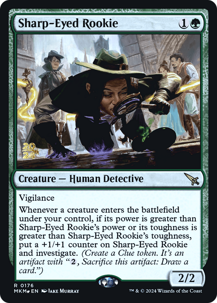 Sharp-Eyed Rookie [Murders at Karlov Manor Prerelease Promos] | Jomio and Rueliete's Cards and Comics