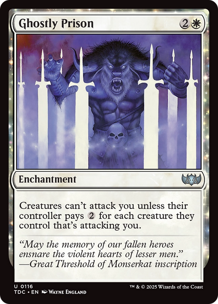 Ghostly Prison [Tarkir: Dragonstorm Commander] | Jomio and Rueliete's Cards and Comics