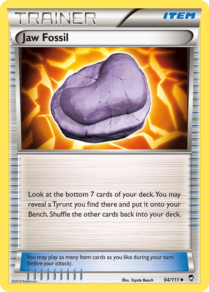 Jaw Fossil (94/111) [XY: Furious Fists] | Jomio and Rueliete's Cards and Comics
