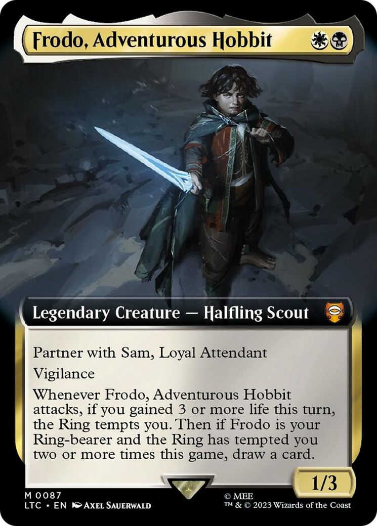 Frodo, Adventurous Hobbit (Extended Art) [The Lord of the Rings: Tales of Middle-Earth Commander] | Jomio and Rueliete's Cards and Comics
