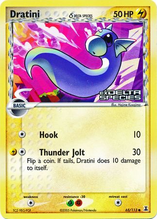 Dratini (65/113) (Delta Species) (Stamped) [EX: Delta Species] | Jomio and Rueliete's Cards and Comics