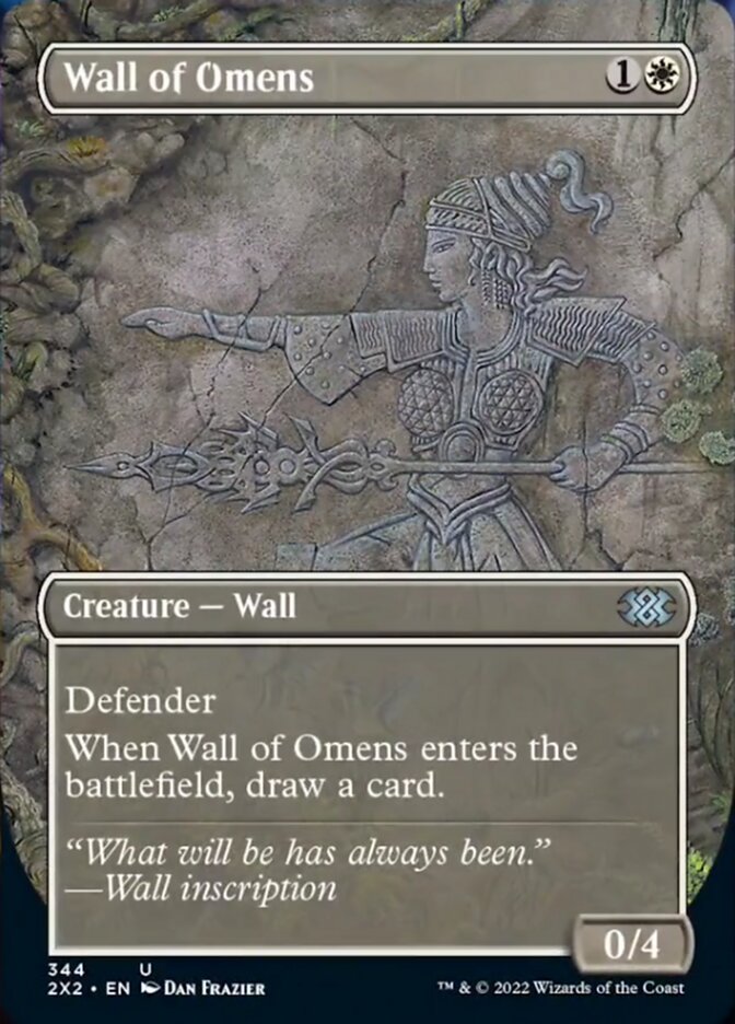 Wall of Omens (Borderless Alternate Art) [Double Masters 2022] | Jomio and Rueliete's Cards and Comics
