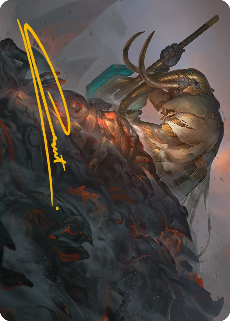 Against All Odds Art Card (Gold-Stamped Signature) [Phyrexia: All Will Be One Art Series] | Jomio and Rueliete's Cards and Comics
