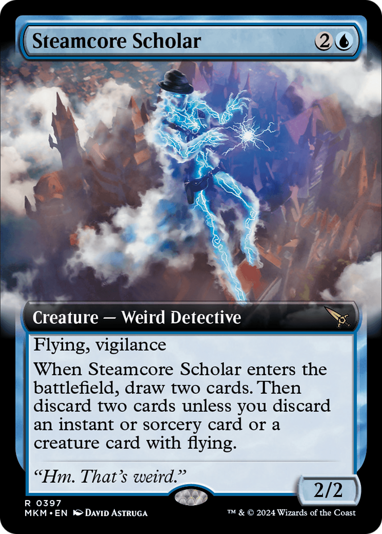Steamcore Scholar (Extended Art) [Murders at Karlov Manor] | Jomio and Rueliete's Cards and Comics