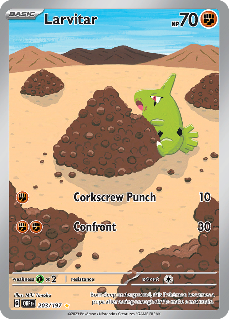 Larvitar (203/197) [Scarlet & Violet: Obsidian Flames] | Jomio and Rueliete's Cards and Comics