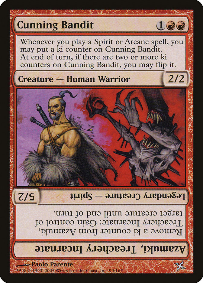 Cunning Bandit // Azamuki, Treachery Incarnate [Betrayers of Kamigawa] | Jomio and Rueliete's Cards and Comics