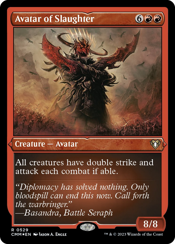 Avatar of Slaughter (Foil Etched) [Commander Masters] | Jomio and Rueliete's Cards and Comics