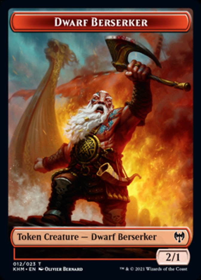 Dwarf Berserker Token [Kaldheim Tokens] | Jomio and Rueliete's Cards and Comics