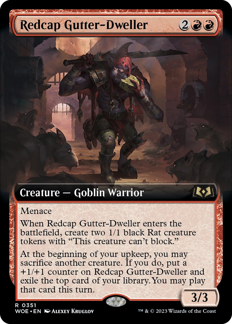 Redcap Gutter-Dweller (Extended Art) [Wilds of Eldraine] | Jomio and Rueliete's Cards and Comics