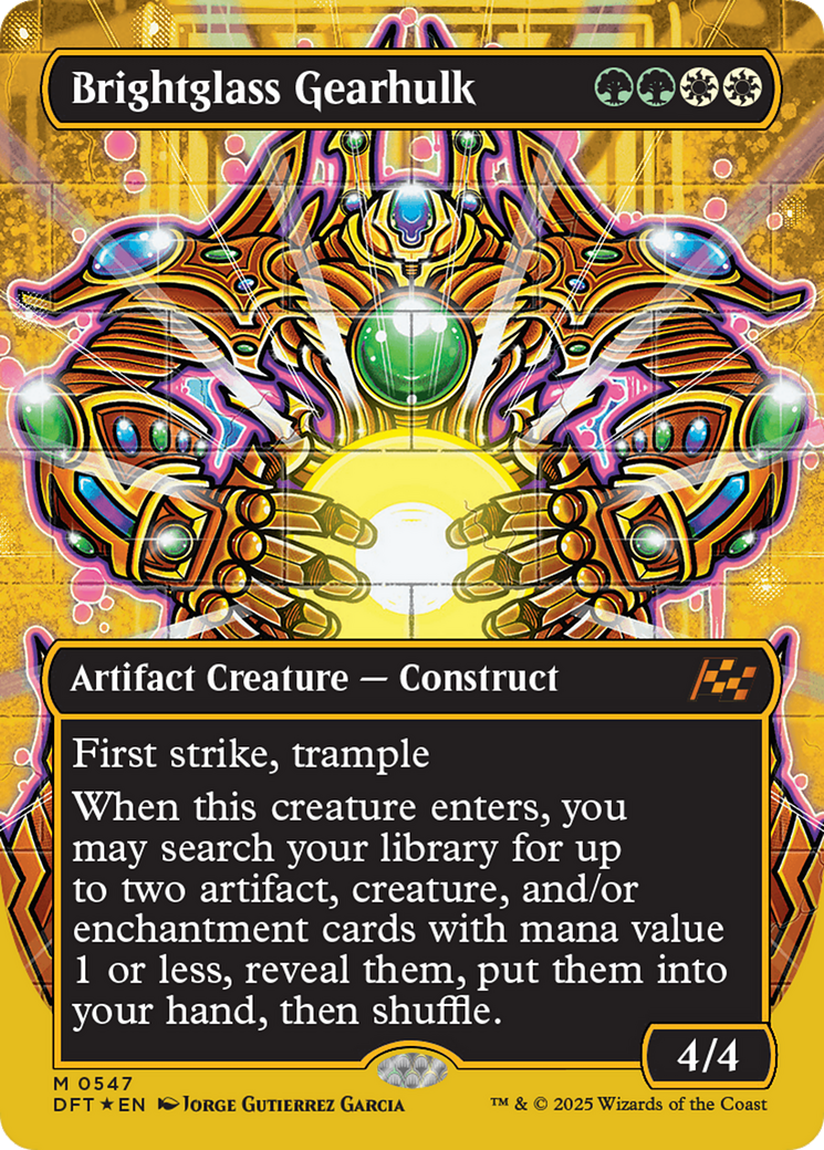 Brightglass Gearhulk (Borderless) (First-Place Foil) [Aetherdrift] | Jomio and Rueliete's Cards and Comics