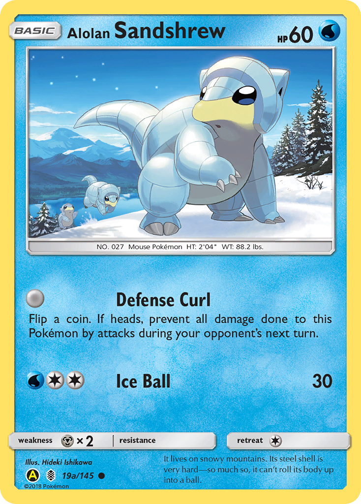 Alolan Sandshrew (19a/145) [Alternate Art Promos] | Jomio and Rueliete's Cards and Comics
