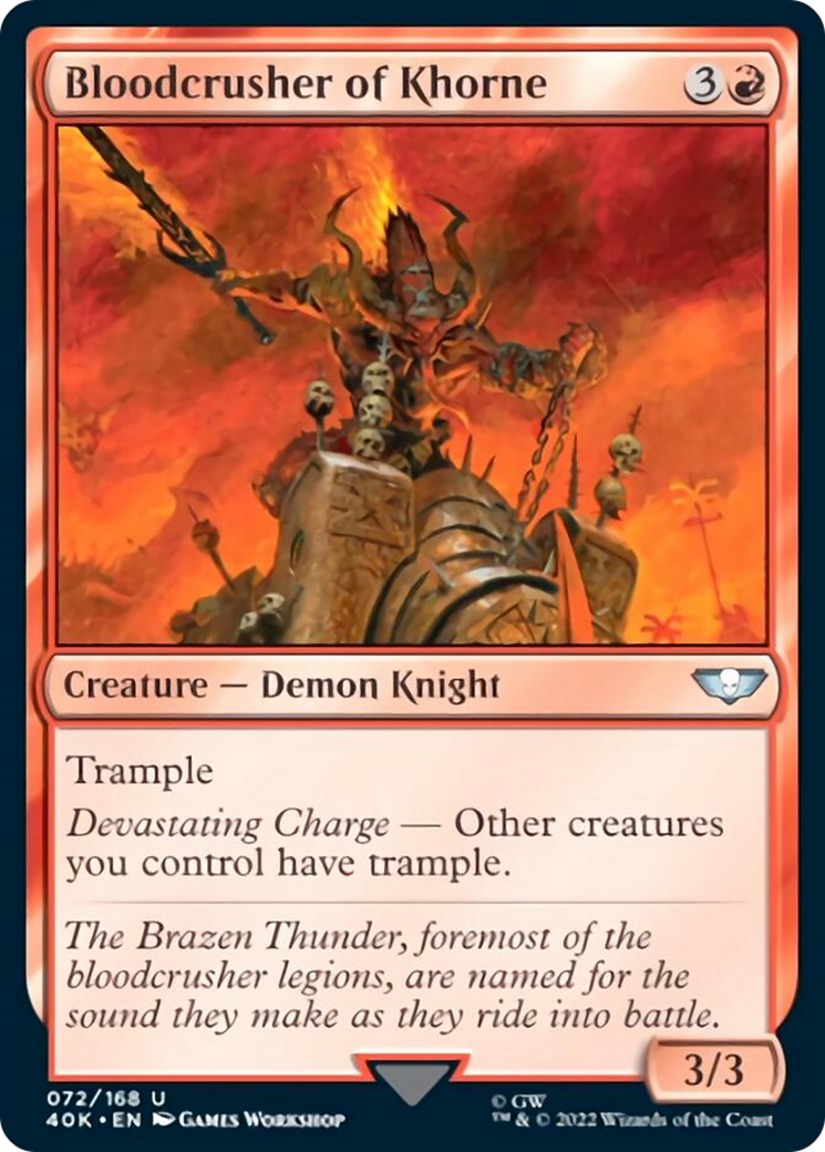 Bloodcrusher of Khorne [Warhammer 40,000] | Jomio and Rueliete's Cards and Comics