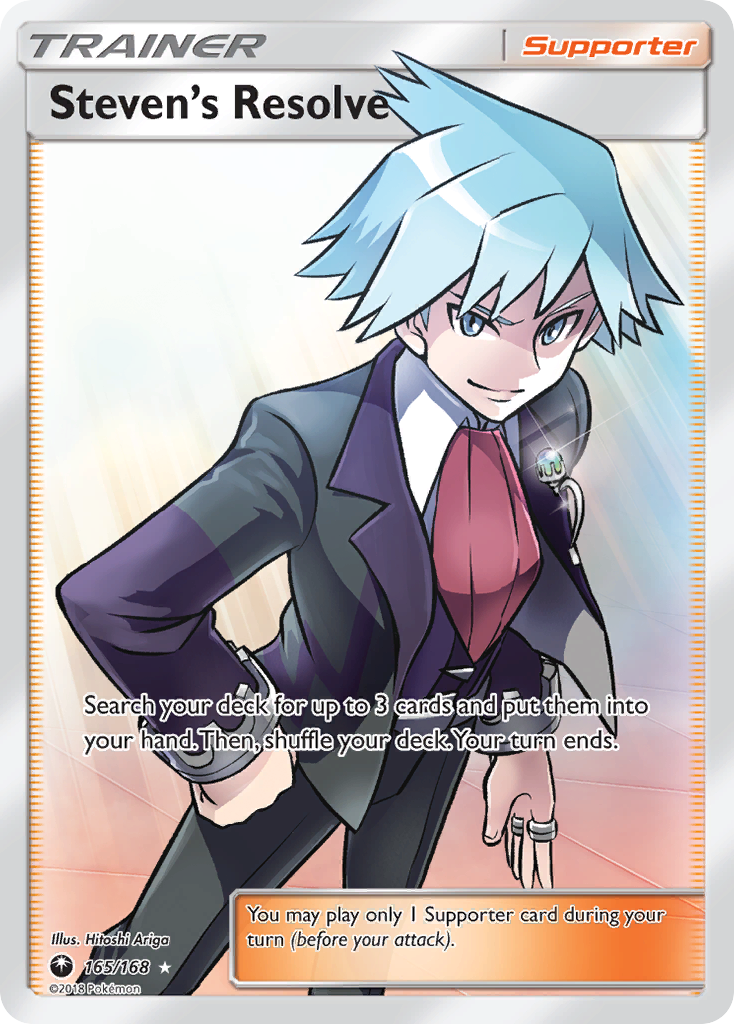 Steven's Resolve (165/168) [Sun & Moon: Celestial Storm] | Jomio and Rueliete's Cards and Comics