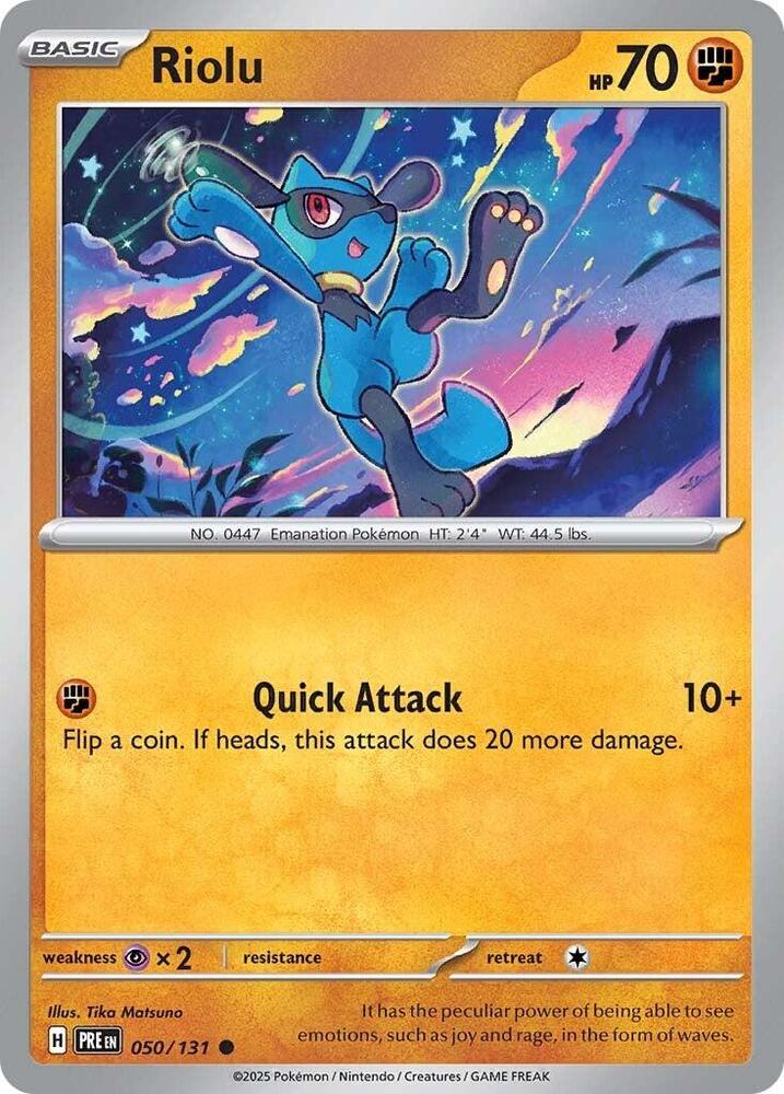 Riolu (050/131) [Scarlet & Violet: Prismatic Evolutions] | Jomio and Rueliete's Cards and Comics
