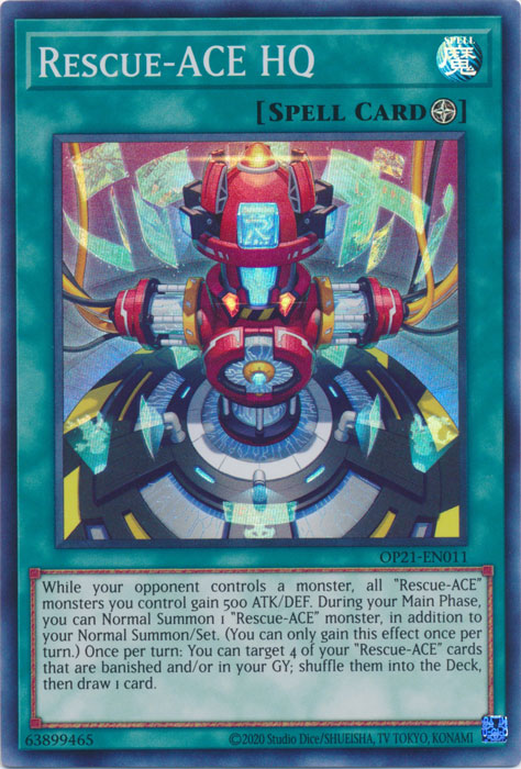 Rescue-ACE HQ [OP21-EN011] Super Rare | Jomio and Rueliete's Cards and Comics