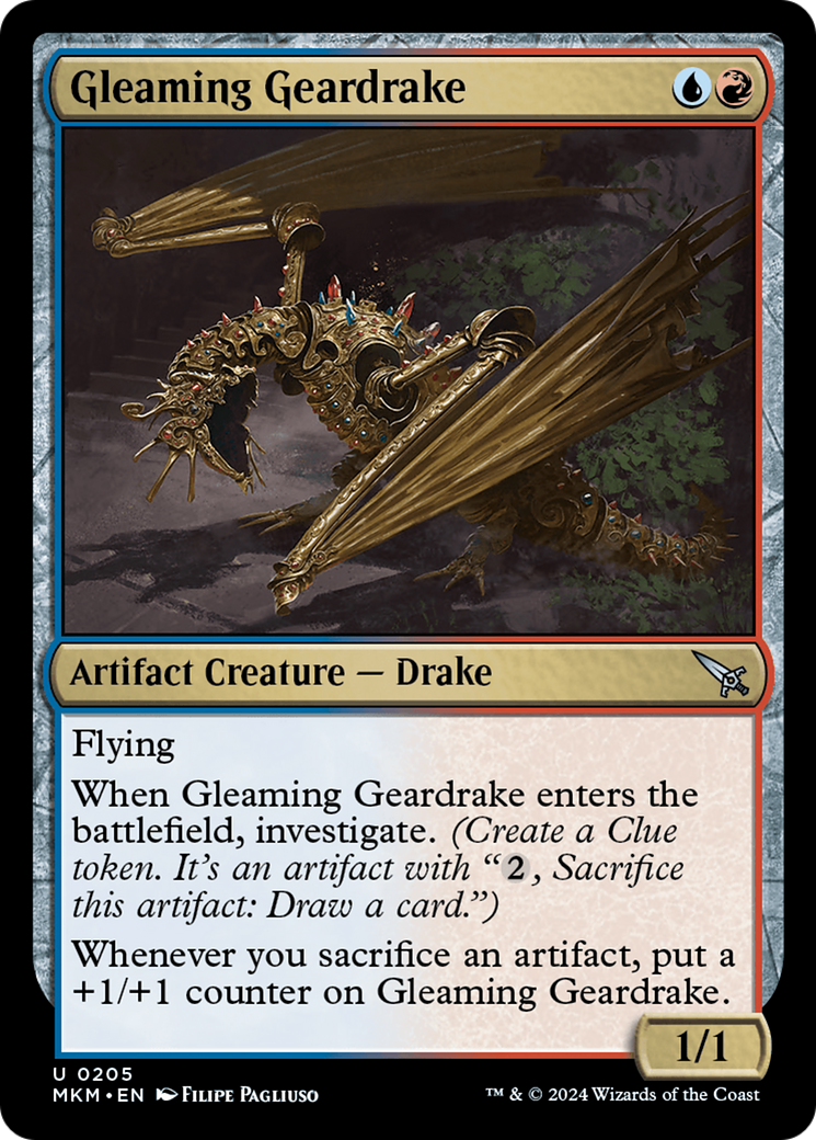 Gleaming Geardrake [Murders at Karlov Manor] | Jomio and Rueliete's Cards and Comics