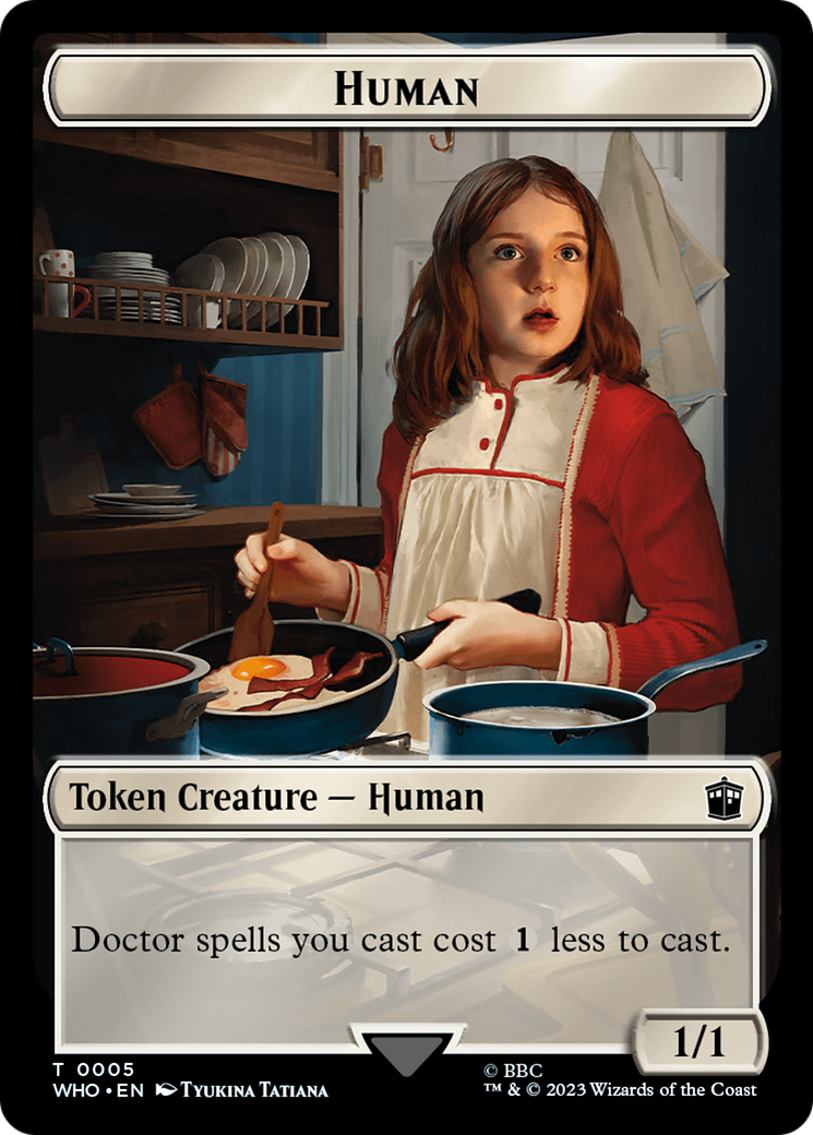 Human (0005) // Treasure (0029) Double-Sided Token [Doctor Who Tokens] | Jomio and Rueliete's Cards and Comics