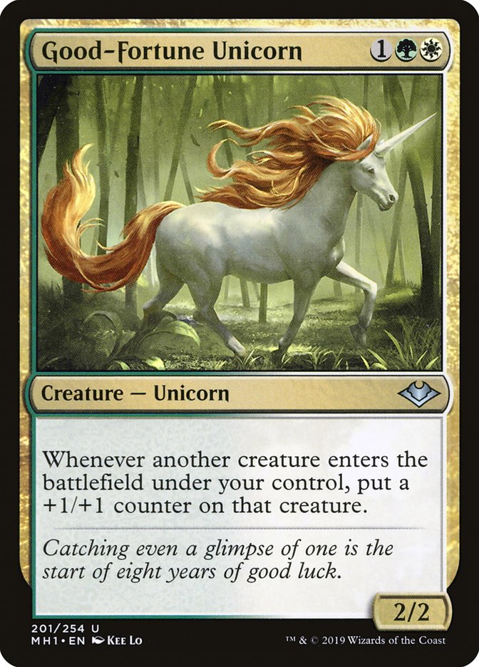 Good-Fortune Unicorn [Modern Horizons] | Jomio and Rueliete's Cards and Comics
