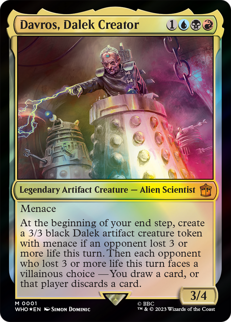 Davros, Dalek Creator [Doctor Who] | Jomio and Rueliete's Cards and Comics