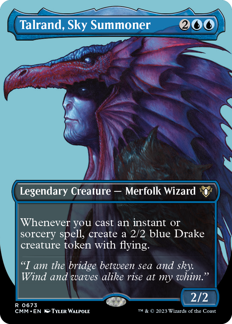 Talrand, Sky Summoner (Borderless Profile) [Commander Masters] | Jomio and Rueliete's Cards and Comics