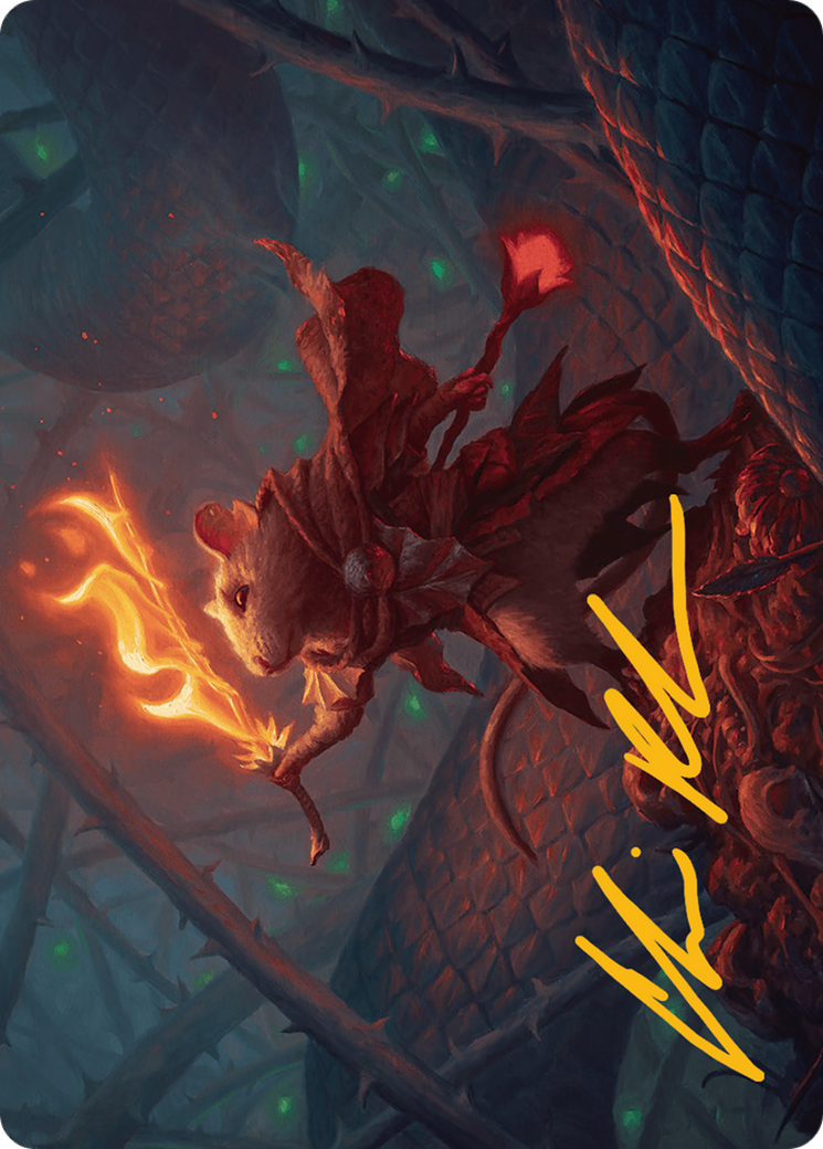 Emberheart Challenger Art Card (Gold-Stamped Signature) [Bloomburrow Art Series] | Jomio and Rueliete's Cards and Comics