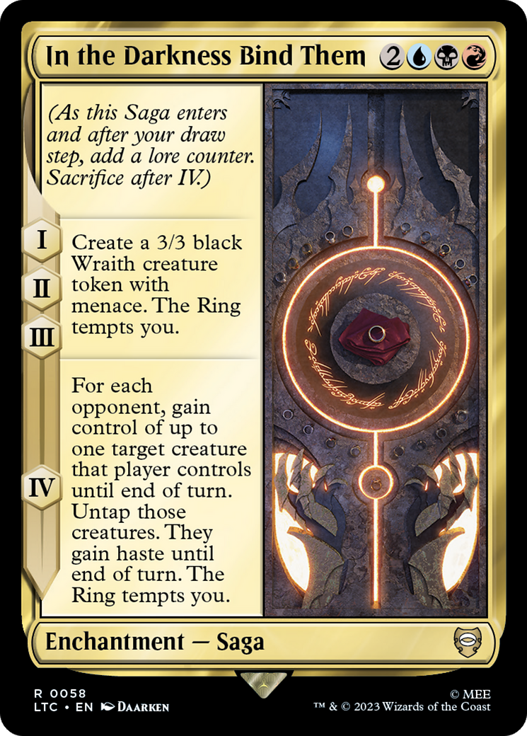 In the Darkness Bind Them [The Lord of the Rings: Tales of Middle-Earth Commander] | Jomio and Rueliete's Cards and Comics