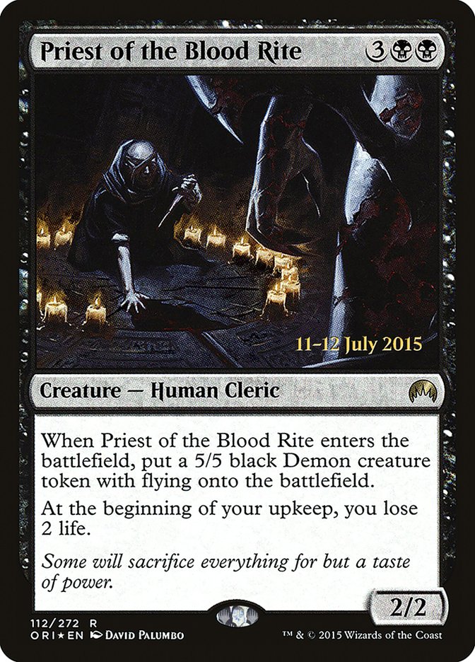 Priest of the Blood Rite [Magic Origins Prerelease Promos] | Jomio and Rueliete's Cards and Comics