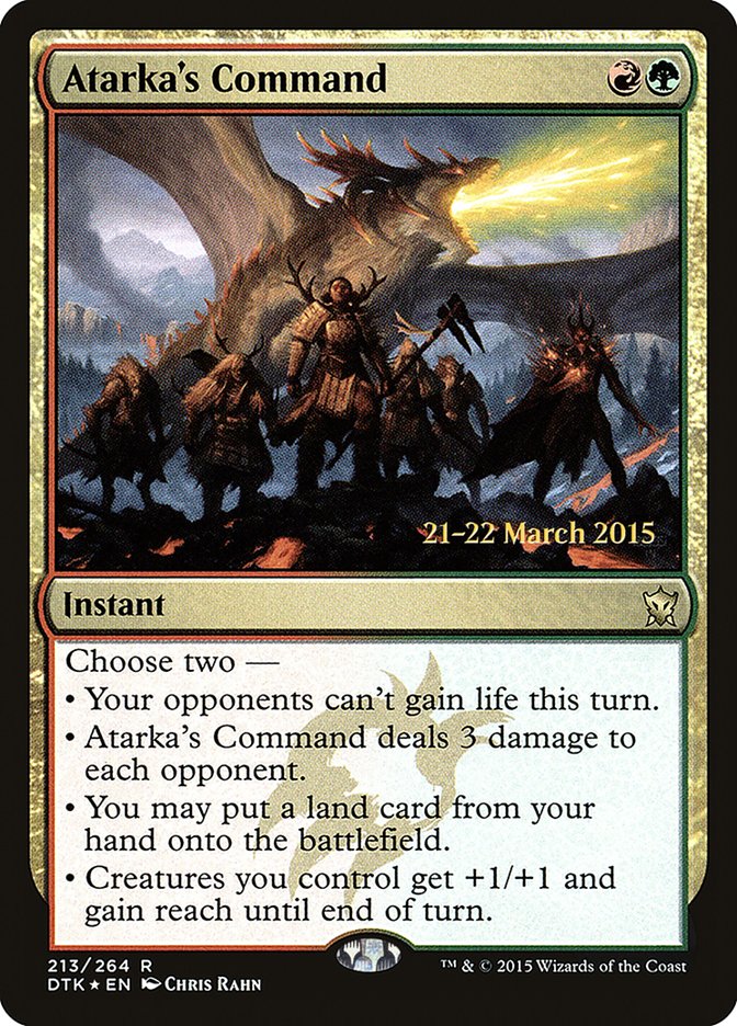 Atarka's Command [Dragons of Tarkir Prerelease Promos] | Jomio and Rueliete's Cards and Comics